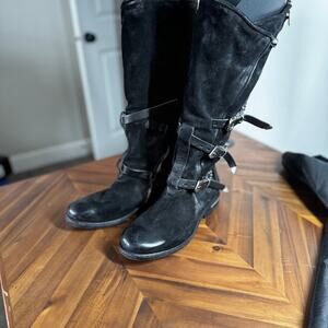 A.S.98 Trigg Leather Boots Black Women SIZE 40